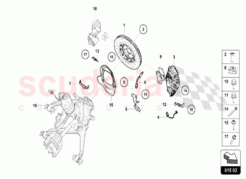 Part Diagram for Lamborghini 8K0611715