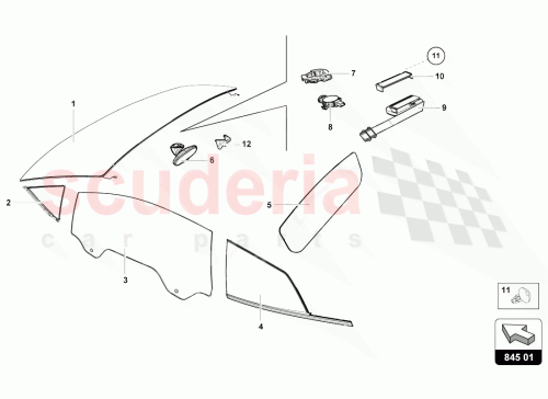 Part Diagram for Lamborghini 8S0857511A4PK