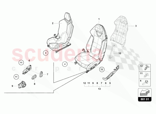 Part Diagram for Lamborghini 4T0881098B