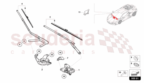 Part Diagram for Lamborghini 47A955459