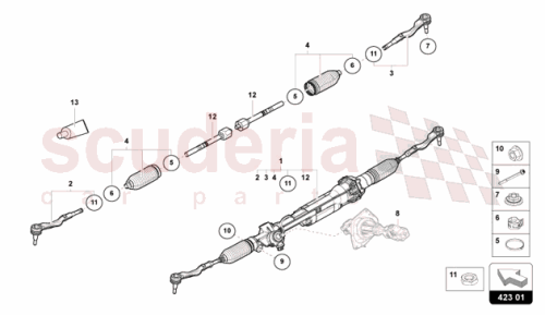 Part Diagram for Lamborghini 47B423804