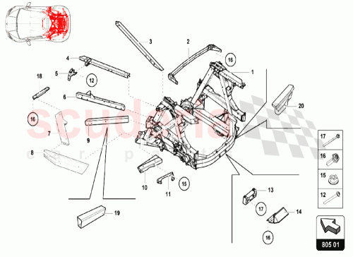 Part Diagram for Lamborghini 4T0810251B