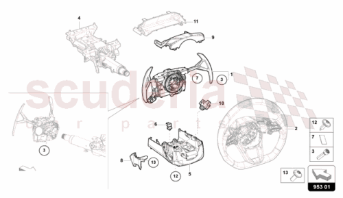 Part Diagram for Lamborghini 47B953512B