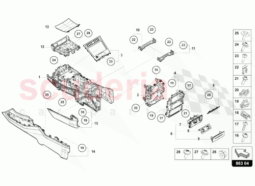 Part Diagram for Lamborghini 4ML864147A6PS