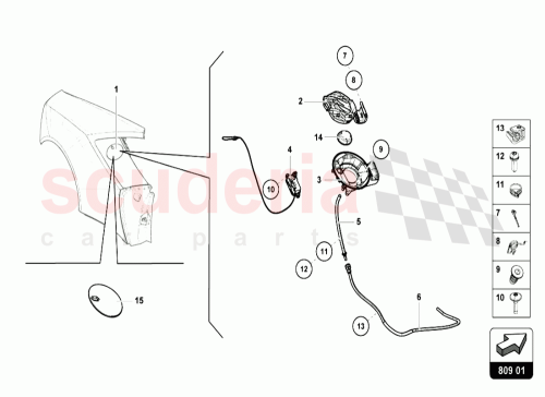 Part Diagram for Lamborghini 4T0809905