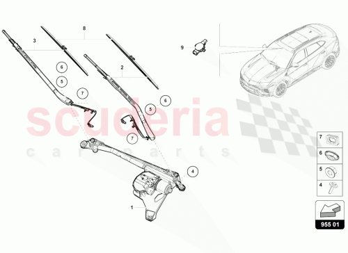 Part Diagram for Lamborghini 4M8955023