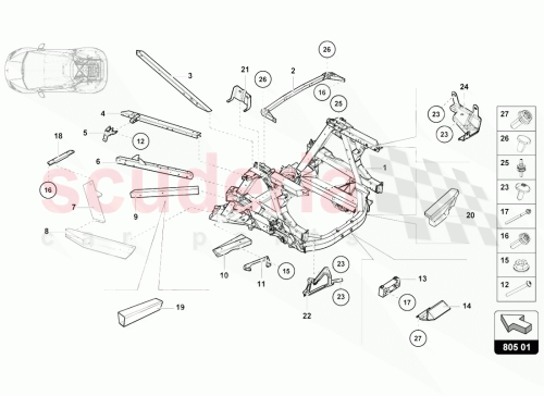 Part Diagram for Lamborghini 4T7813153
