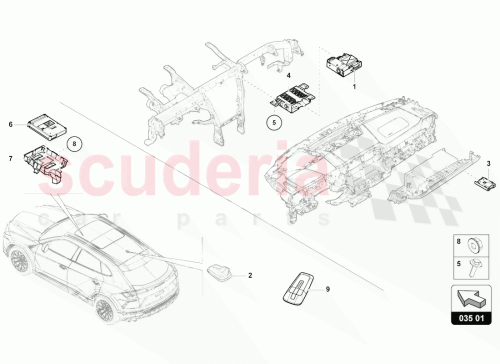 Part Diagram for Lamborghini 4ML035064A