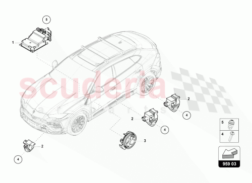 Part Diagram for Lamborghini 5Q0959354