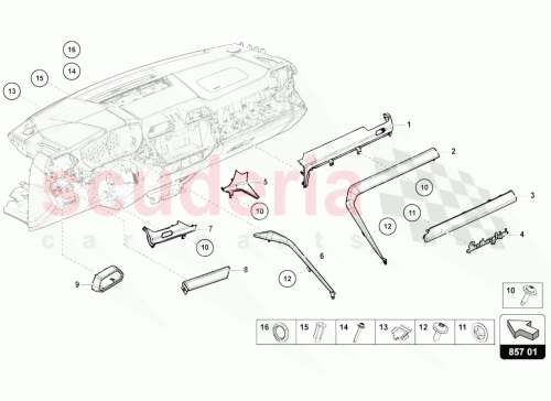 Part Diagram for Lamborghini 4ML853190K