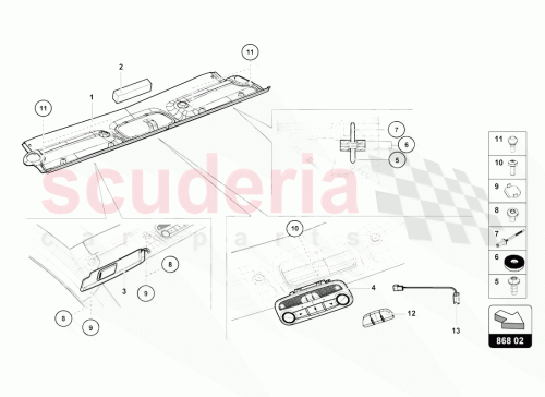 Part Diagram for Lamborghini 476857551F