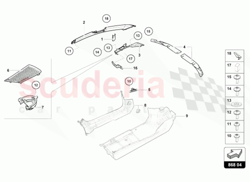Part Diagram for Lamborghini 4T0863000C