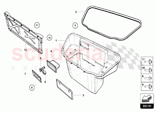Part Diagram for Lamborghini N91180901