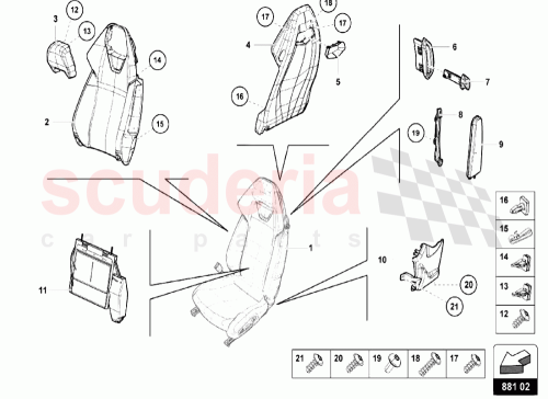 Part Diagram for Lamborghini 4T0898400G