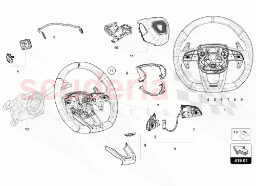 Part Diagram for Lamborghini 4ML419091F
