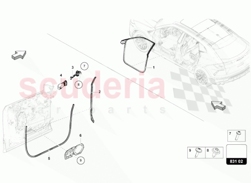Part Diagram for Lamborghini 4M0837104C