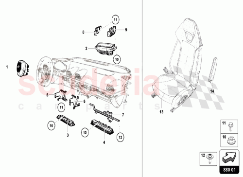 Part Diagram for Lamborghini 4T1880918A