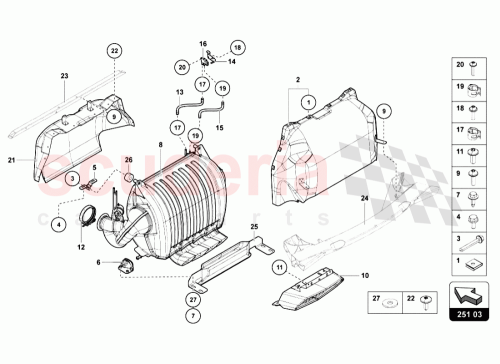 Part Diagram for Lamborghini 3C0131483A