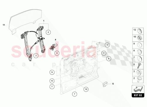 Part Diagram for Lamborghini 8P4837798
