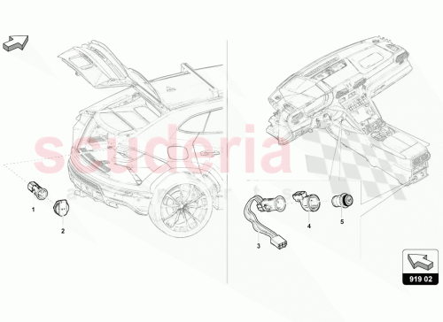 Part Diagram for Lamborghini 4M0919309