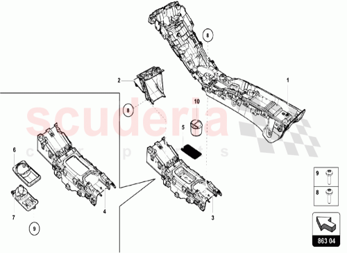 Part Diagram for Lamborghini 4T0863049