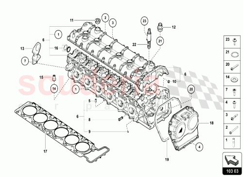 Part Diagram for Lamborghini 07M103037C