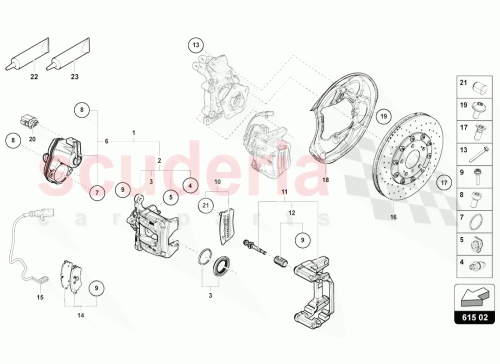Part Diagram for Lamborghini 4M0615121D