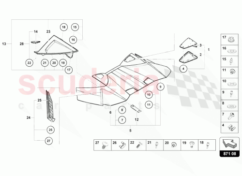Part Diagram for Lamborghini 4T7827924