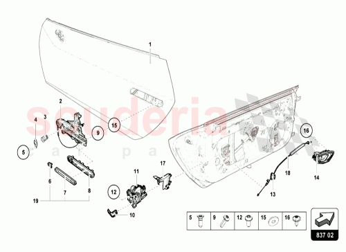 Part Diagram for Lamborghini 8J1837015F