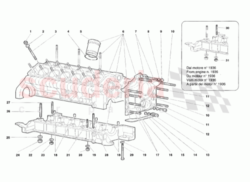 Part Diagram for Lamborghini 001829442