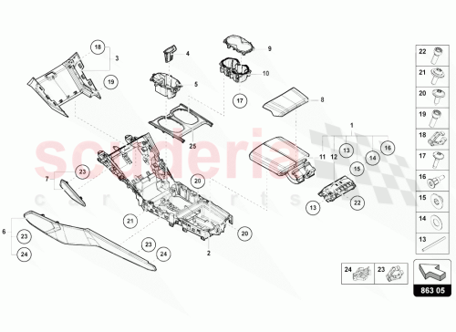 Part Diagram for Lamborghini 4ML863244A