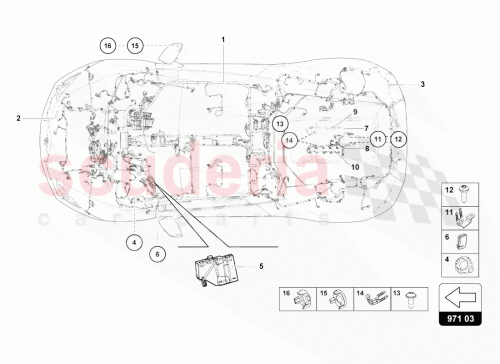 Part Diagram for Lamborghini 4T0971085P