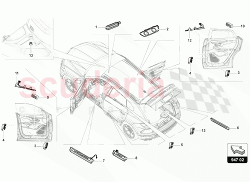 Part Diagram for Lamborghini 4ML947415