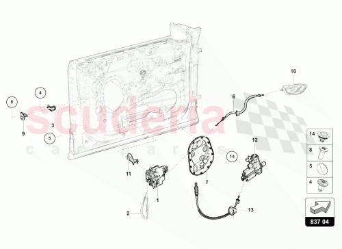 Part Diagram for Lamborghini 4N0837059