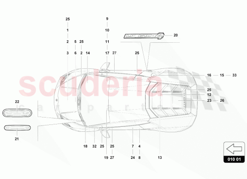 Part Diagram for Lamborghini 4T0010553C