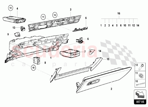 Part Diagram for Lamborghini 4T1857120A
