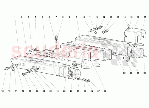 Part Diagram for Lamborghini 001322163