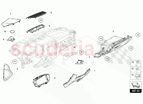 Part Diagram for Lamborghini 4ML857086QH9