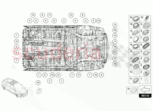 Part Diagram for Lamborghini 4M0899186