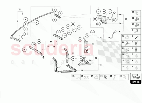 Part Diagram for Lamborghini 4T7871277A