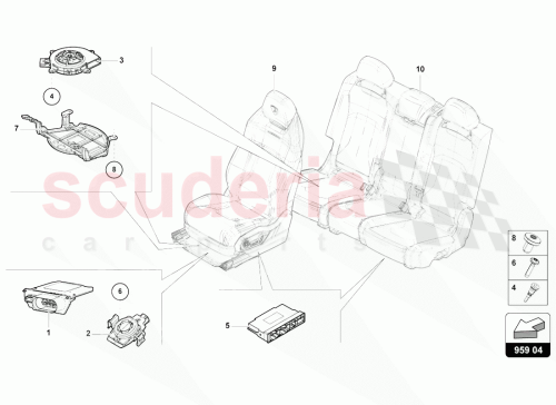 Part Diagram for Lamborghini 8S0963553D