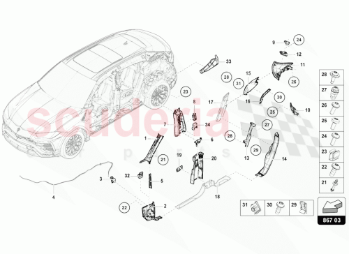 Part Diagram for Lamborghini 4ML813148