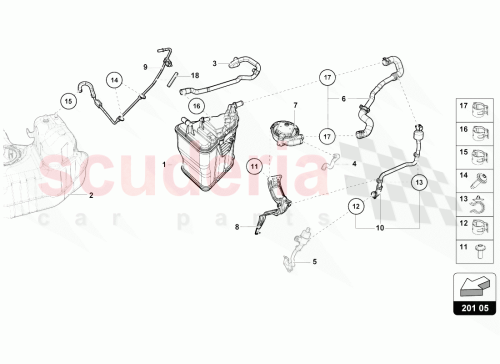 Part Diagram for Lamborghini 4S0201384E