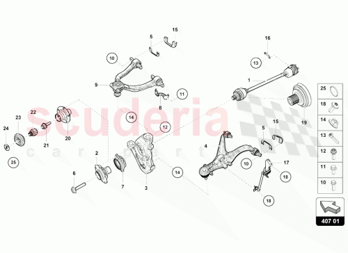 Part Diagram for Lamborghini 4S0407203H