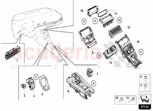 Part Diagram for Lamborghini 4T0905217A