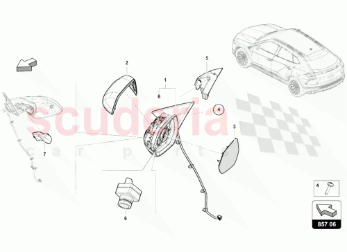 Part Diagram for Lamborghini 4ML857019A