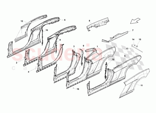 Part Diagram for Lamborghini 408809604A