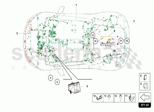 Part Diagram for Lamborghini 4T0971095F