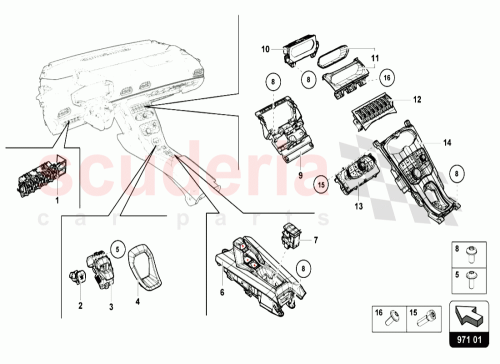 Part Diagram for Lamborghini 4T0820043A