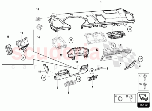 Part Diagram for Lamborghini 4T1858793F